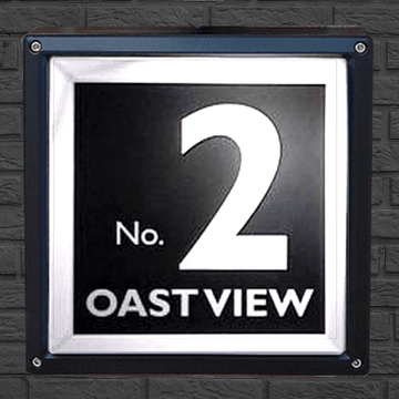 Dartford, house number sign with lights - Uk House signs - Office signs - Illuminated signs